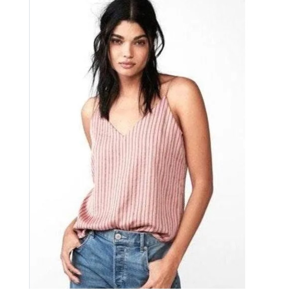 Express Polyester Striped Tank Tops satin cami for Women